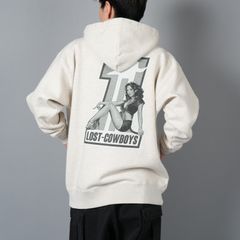 PRINTED HOODIE "NO.1" / プリント フーディー ナンバーワン / パーカー (オートミル)