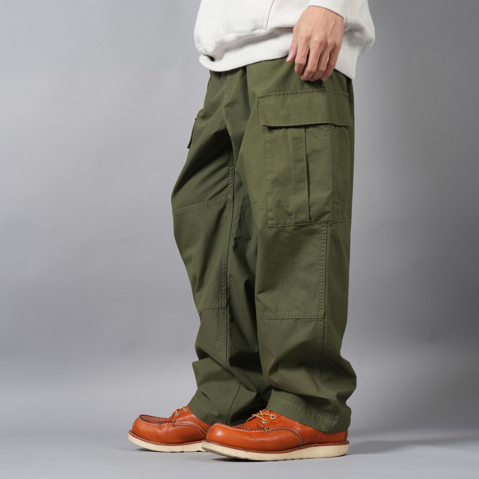 RIPSTOP CARGO PANTS / リップストップカーゴパンツ (カーキ)