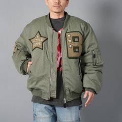 【ラスト1点】【コラボ】Basicks x F.M.C.D / Varsity Cotton Bomber Jacket / ヴァーシティジャケット・ボンバージャケット [リバーシブル](カーキ)