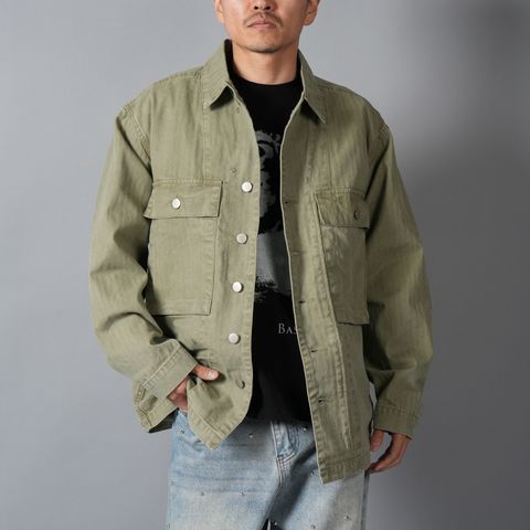 BEATNIK v2, button up / ミリタリージャケット (ミリタリーグリーン)