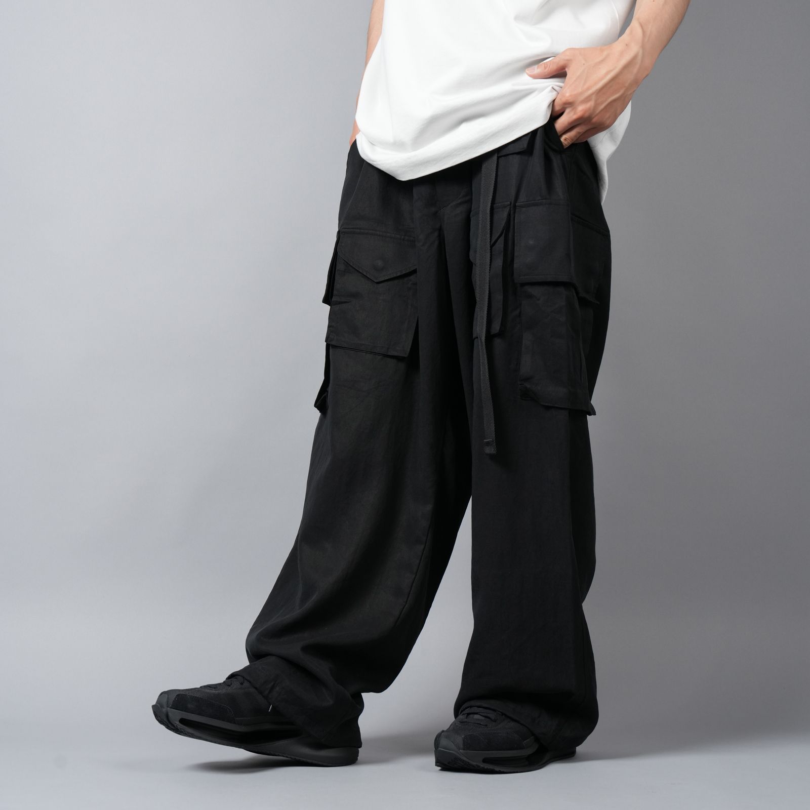 【ラスト1点】TWILL CARGO PANTS / ツイール カーゴパンツ (ブラック)