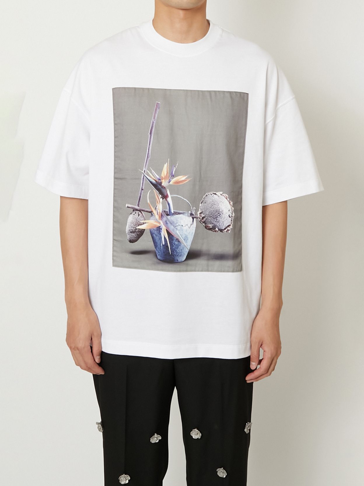 ALMOSTBLACK - 【ラスト1点】CREW NECK PRINT T / クルーネック