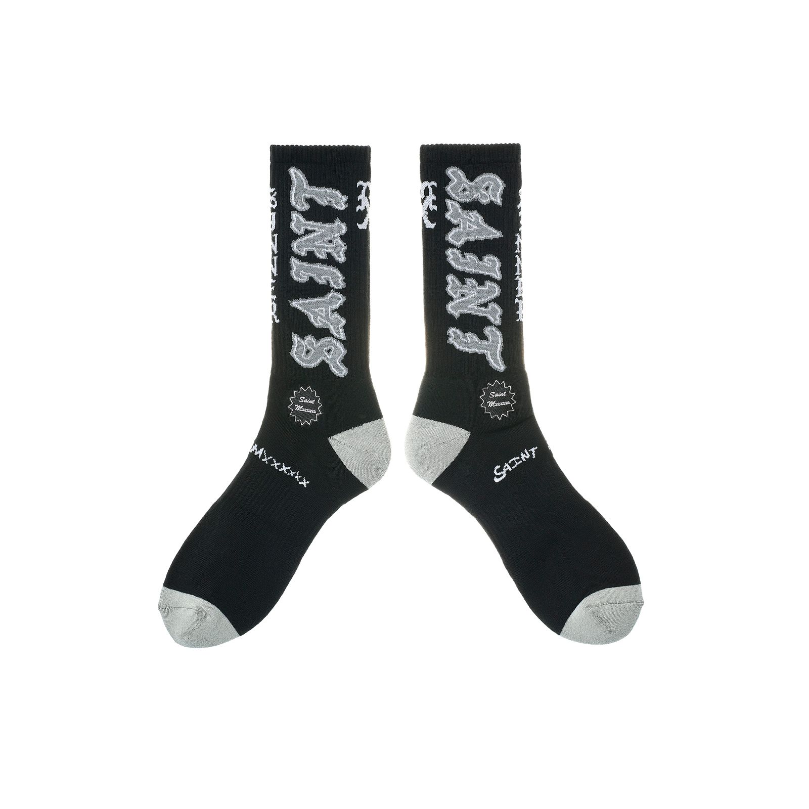 SM-MK8-0000-109 / SOCKS / SAINT/ BLACK+GREY / ソックス  (ブラック/グレー)