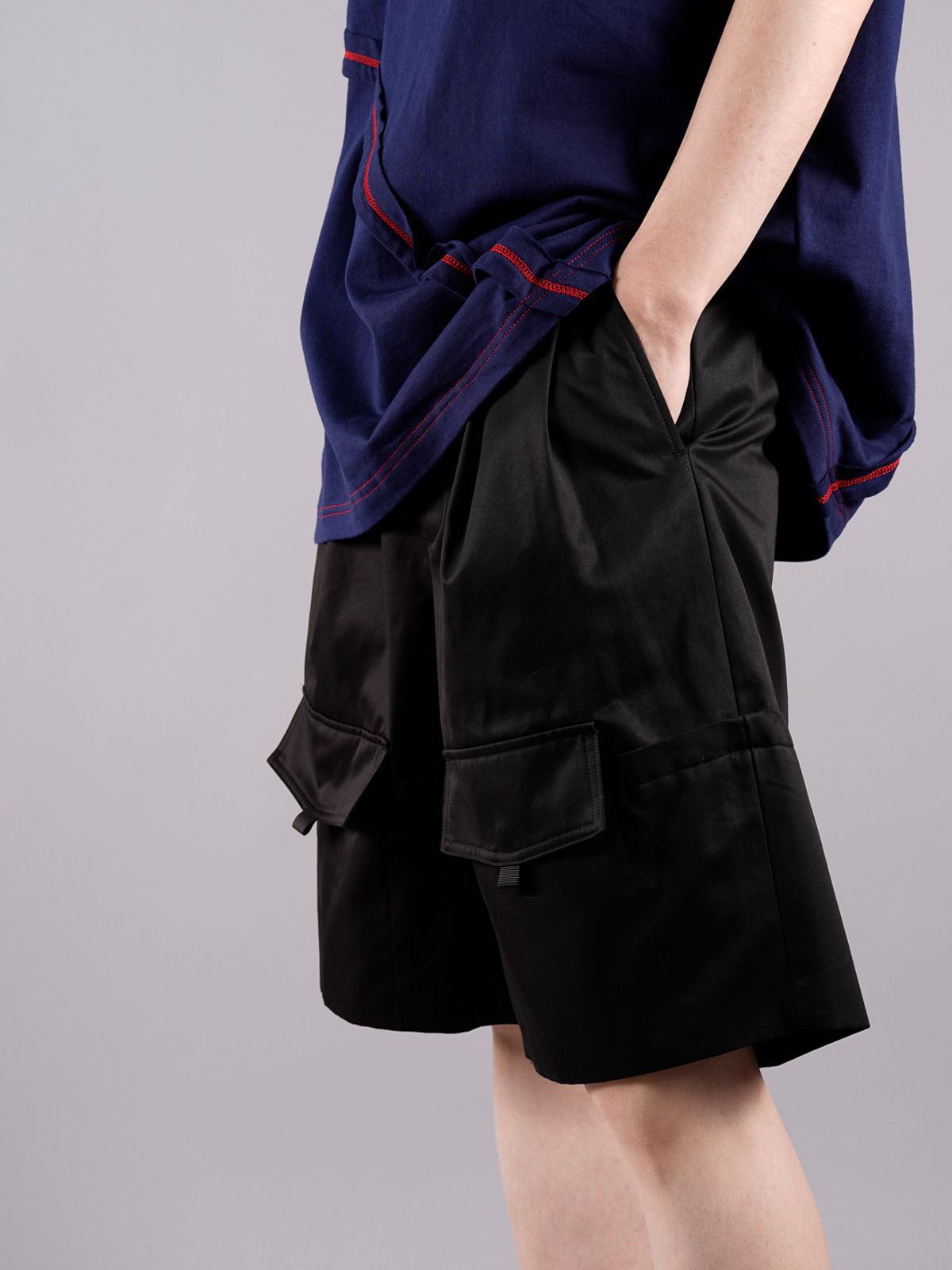 YUKI HASHIMOTO - 【ラスト1点】 ROLL-UP POCKETS SHORTS BLACK