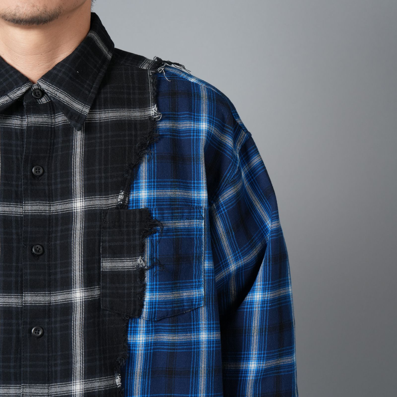 Patchwork Shirt / パッチワークシャツ / ネルシャツ  (マルチ)