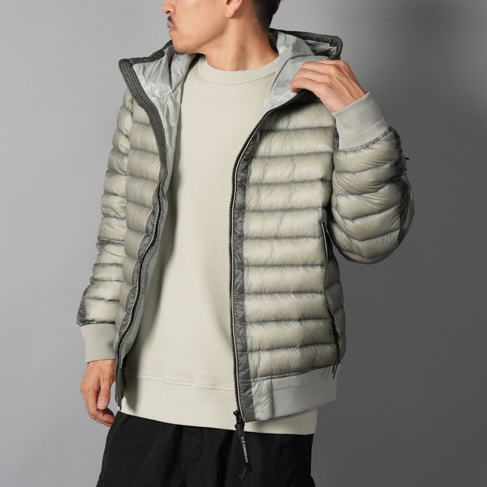 D.D. Shell Hooded Lens Down Jacket / フーデッド レンズ ダウンジャケット (フリントグレー)