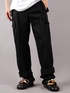 DOUBLE HEM CARGO TROUSERS / ダブル ヘム カーゴ トラウザー (ブラック)