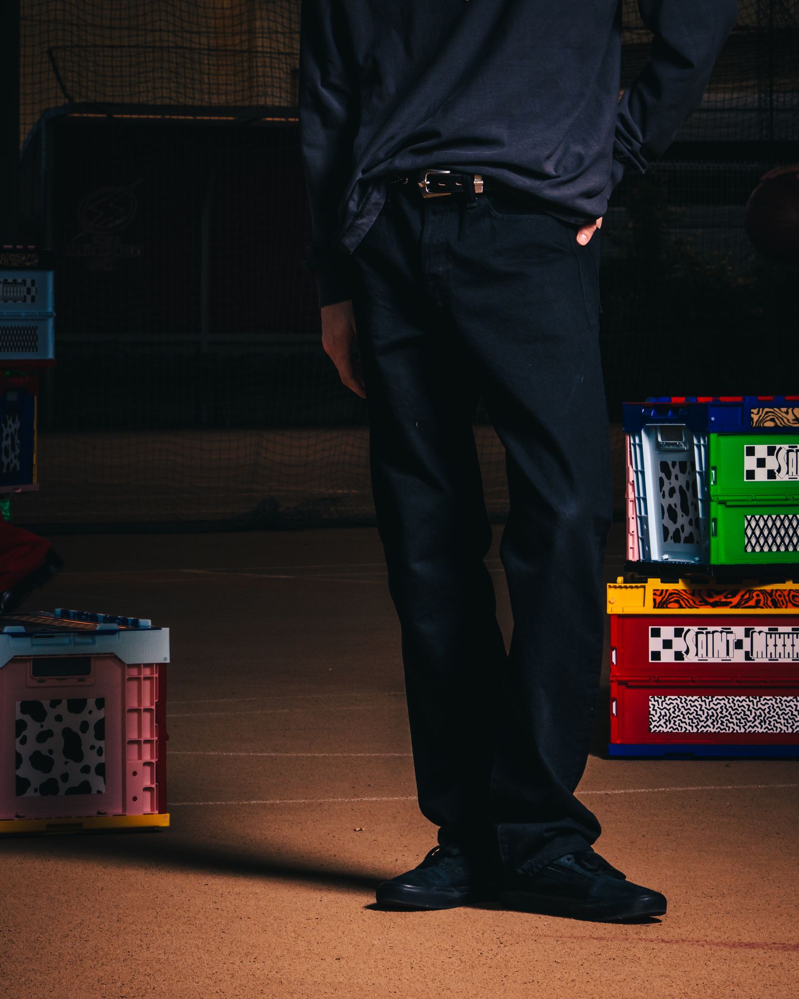 SM-MK8-0000-077 / BLACK DENIM PANTS / STRAIGHT/ デニムパンツ (ブラック)