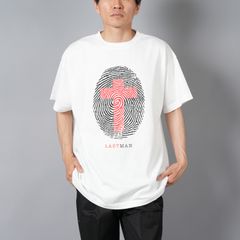 【ラスト1点】[8月10日(土)10時発売!!] PRINTED TEE SHIRTS "FINGER PRINT" / Tシャツ (ホワイト)