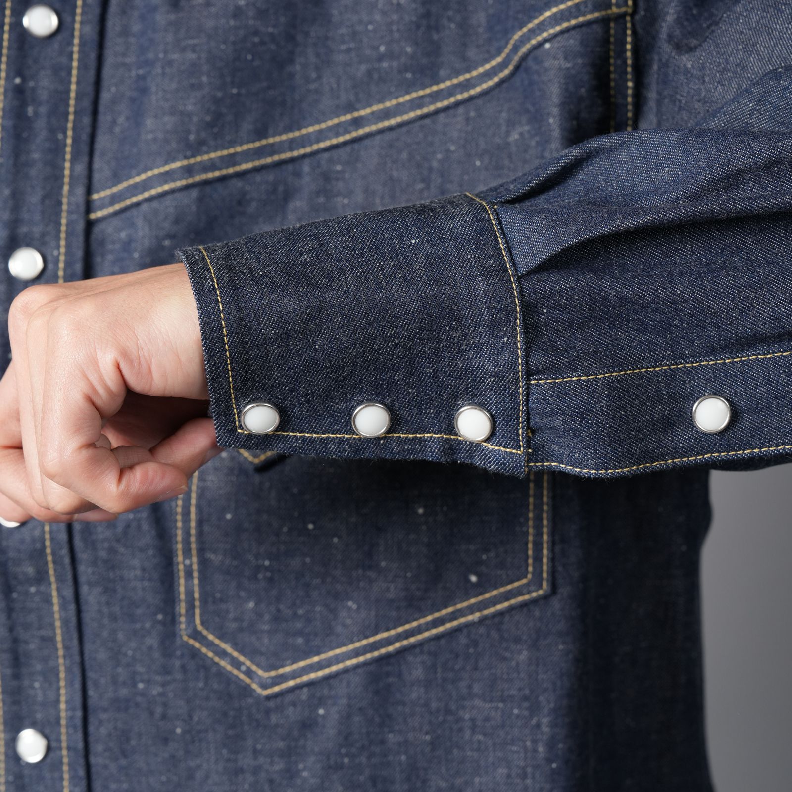 【ラスト1点】【コラボ】SM-MK8-0000-C43 / BBJ_DENIM SHIRT/ REGID / BLUE / デニムシャツ (ブルー)