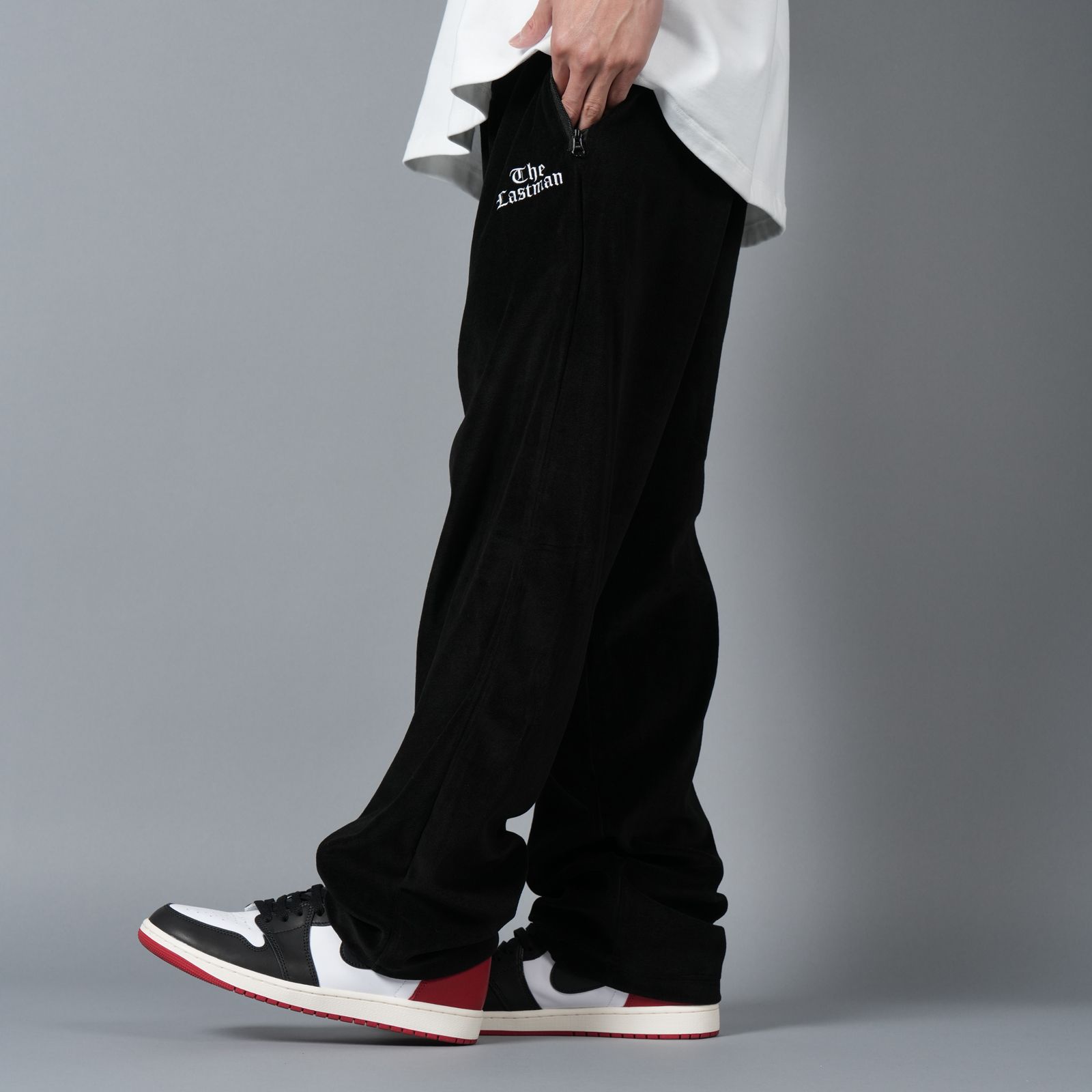 【ラスト1点】VELOUR TRACK PANTS / ベロア トラックパンツ (ブラック)