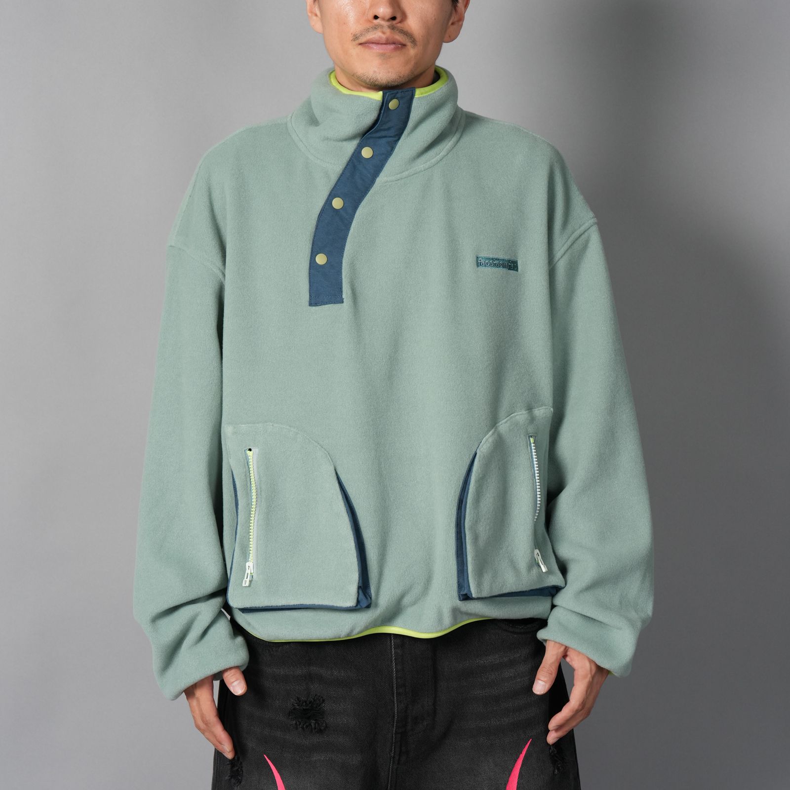 FLOWING FLEECE SWEAT / フローイング フリース スウェット  (カーキ)