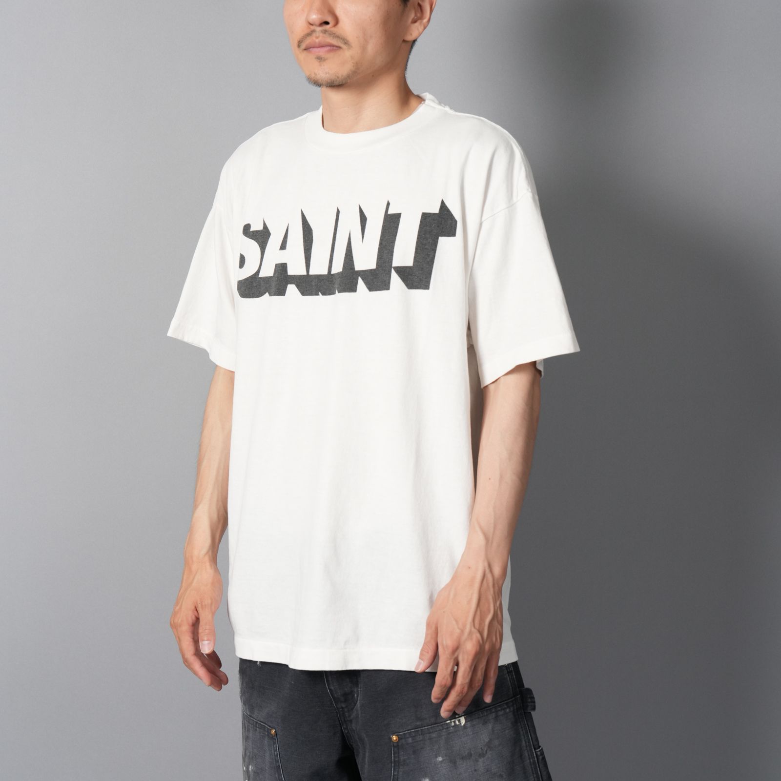 【ラスト1点】SM-HR1-0000-018 / SS TEE / SAINT / WHITE / Tシャツ (ホワイト)