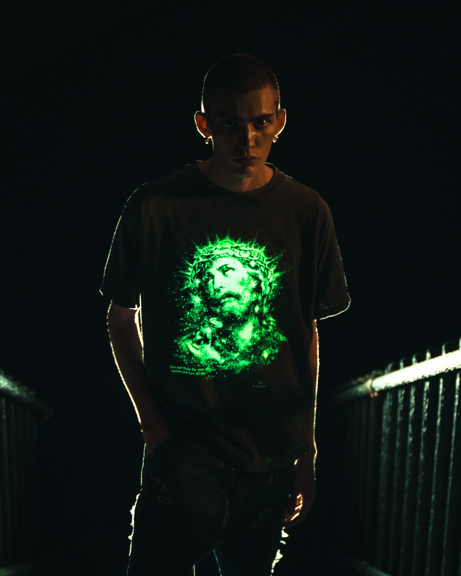 SAINT M×××××× - SM-HR8-0000-016 / SS TEE / JESUS / BLACK / T SAINT M×××××× - SM-HR8-0000-016 / SS TEE / JESUS / BLACK / T