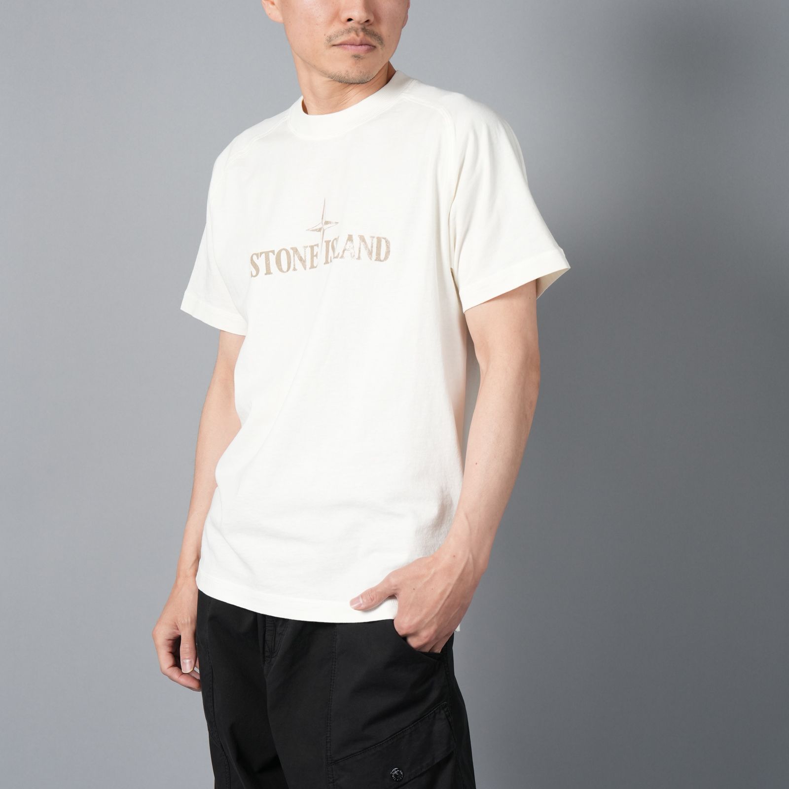 Stone  2100020 Organic ストーン アイランド半袖Tシャツ STONE ISLAND - 2100024 COMBED ORGANIC COTTON JERSEY_STONE
