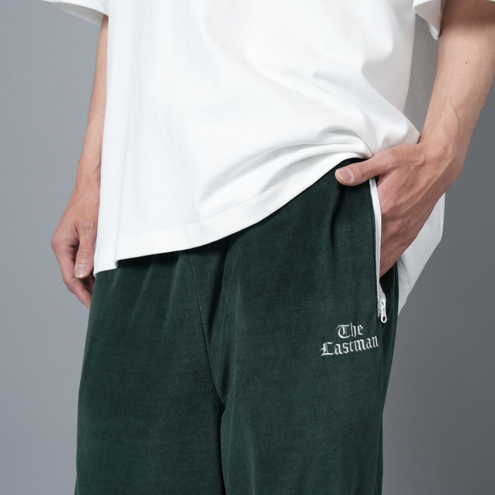 VELOUR TRACK PANTS / ベロア トラックパンツ (グリーン)