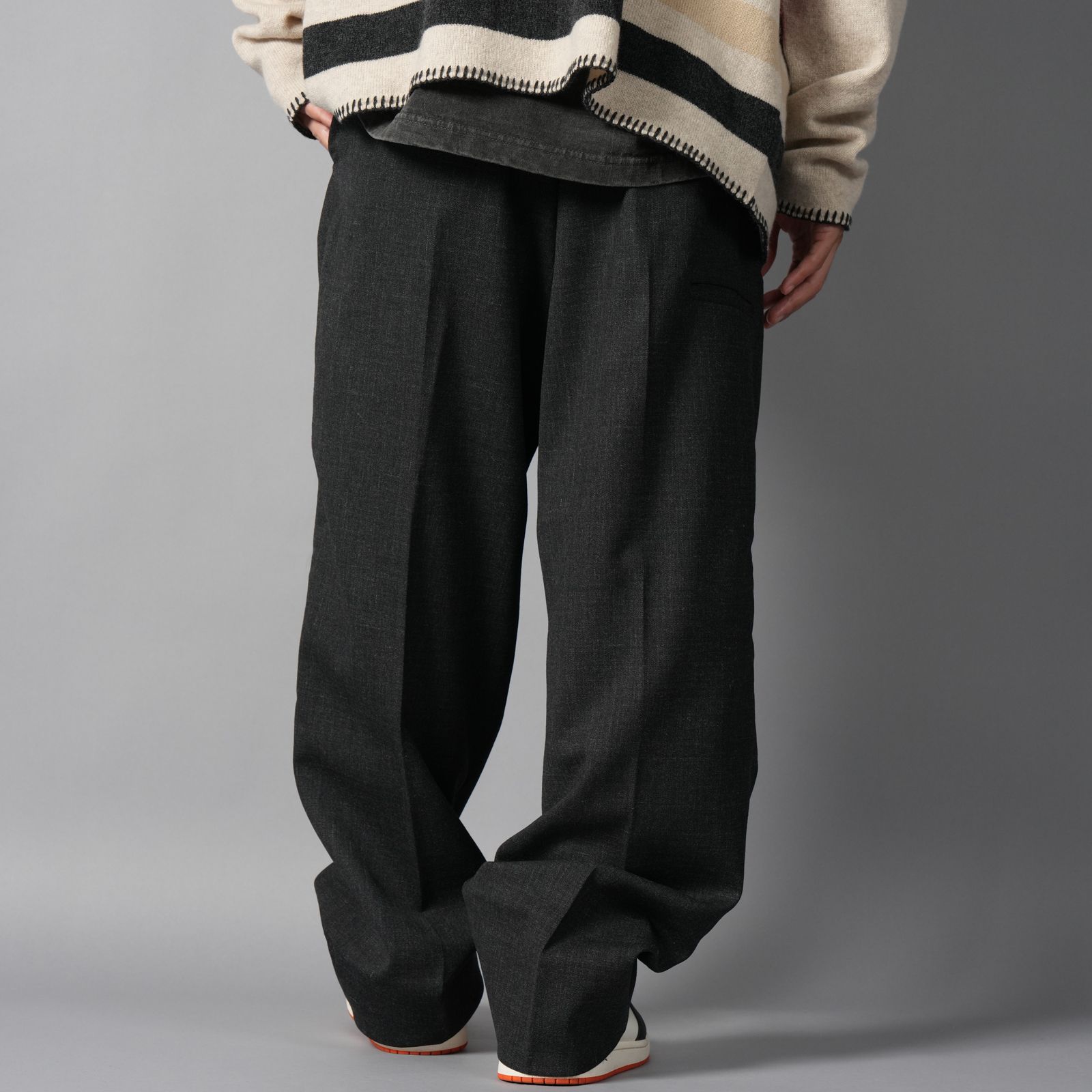 【ラスト1点】One Tuck Slacks / ワンタックスラックス (ブラック)