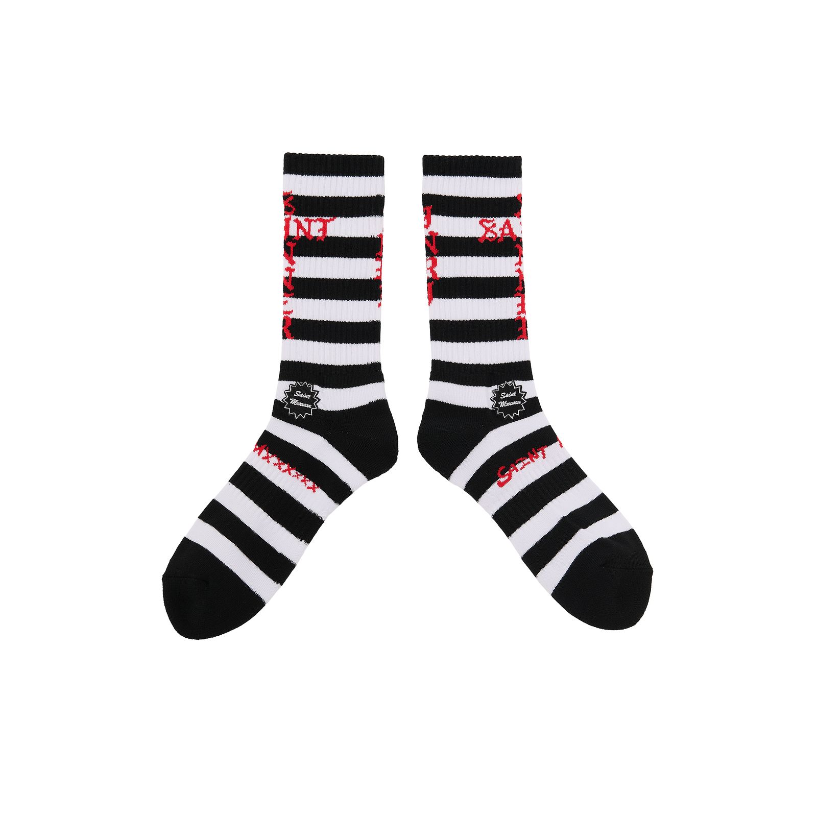 SM-MK1-0000-100 / SOCKS / BORDER / BLACK+WHITE / ソックス  (ブラック/ホワイト)