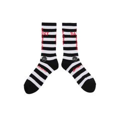 SM-MK1-0000-100 / SOCKS / BORDER / BLACK+WHITE / ソックス  (ブラック/ホワイト)