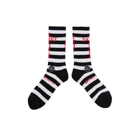 SM-MK1-0000-100 / SOCKS / BORDER / BLACK+WHITE / ソックス  (ブラック/ホワイト)