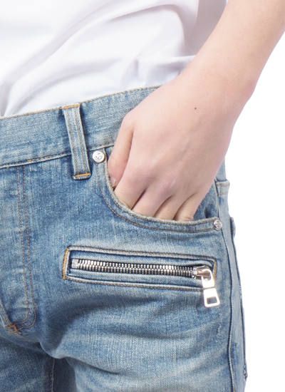 【ラスト1点】BH1 SLIM RIB PO / デニムパンツ (スリム) / ブルー / メンズ