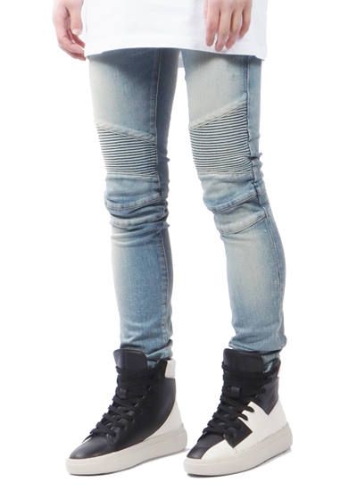 【ラスト1点】BH1 SLIM RIB PO / デニムパンツ (スリム) / ブルー / メンズ
