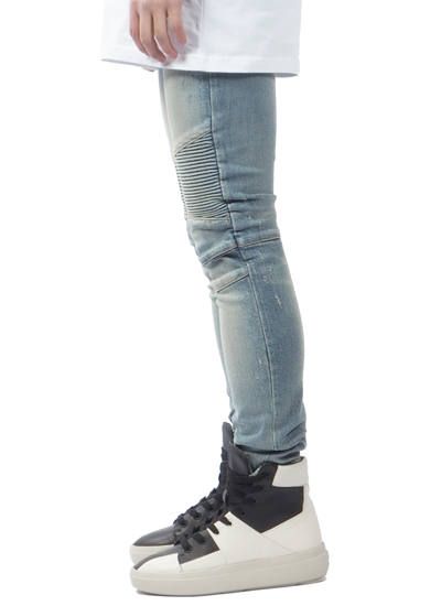 【ラスト1点】BH1 SLIM RIB PO / デニムパンツ (スリム) / ブルー / メンズ