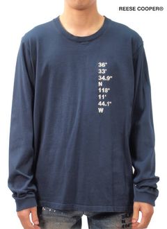 COORDINATE LONGSLEEVE T-SHIRT - カットソー (ネイビー)