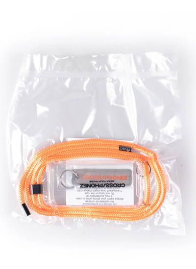 CROSSPHONE NEON ORANGE ROPE - フォンアクセサリー (ネオンオレンジ)