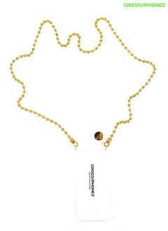 CROSSPHONE BALL CHAIN GOLD - フォンアクセサリー (ゴールド)