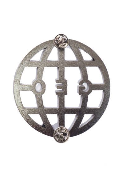GEO Globe Rubberized Pin/RUBBERIZED - グローバルピン (シルバー)