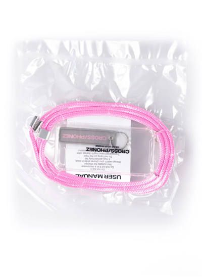 CROSSPHONE BABY PINK ROPE - フォンアクセサリー (ベイビーピンク)