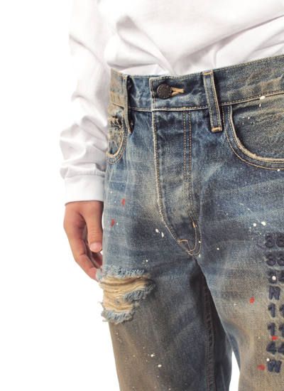 DISTRESSED COORDINATE DENIM  - デニムパンツ (インディゴ)