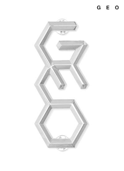 3D GEO Pin - 3Dジオピン (シルバー)