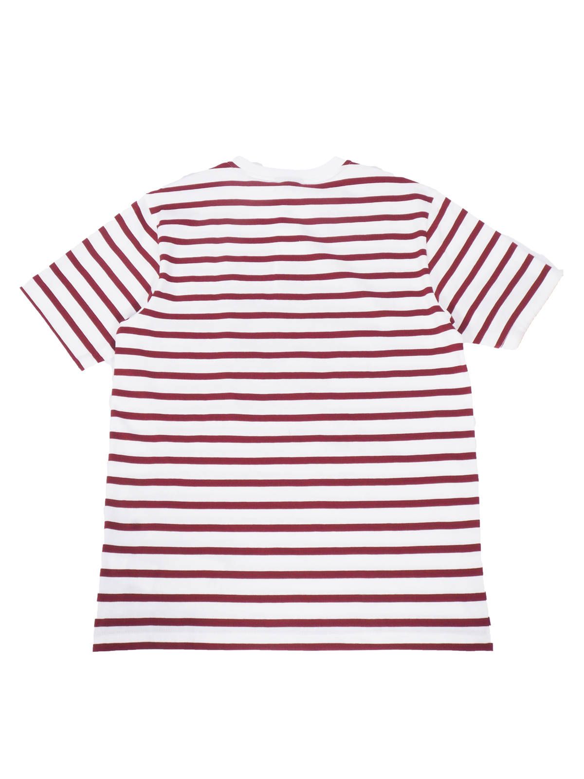 HCM STRIPED NAUTICAL LOGO TEE / ヒルフィガーコレクション / ストライプド ノーティカル ロゴ Tシャツ(ホワイト/レッド)