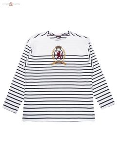 【ラスト1点】 HCM BRETON STRIPE LS CREST TEE / ボーダー カットソー (ホワイト)