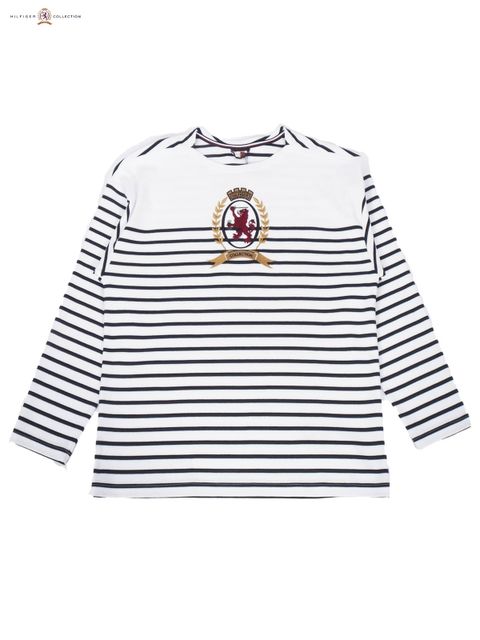 【ラスト1点】 HCM BRETON STRIPE LS CREST TEE / ボーダー カットソー (ホワイト)
