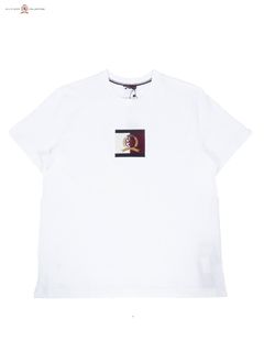 ラスト1点 / HCM FLAG LOGO TEE / ヒルフィガーコレクション ロゴ Tシャツ(ホワイト)