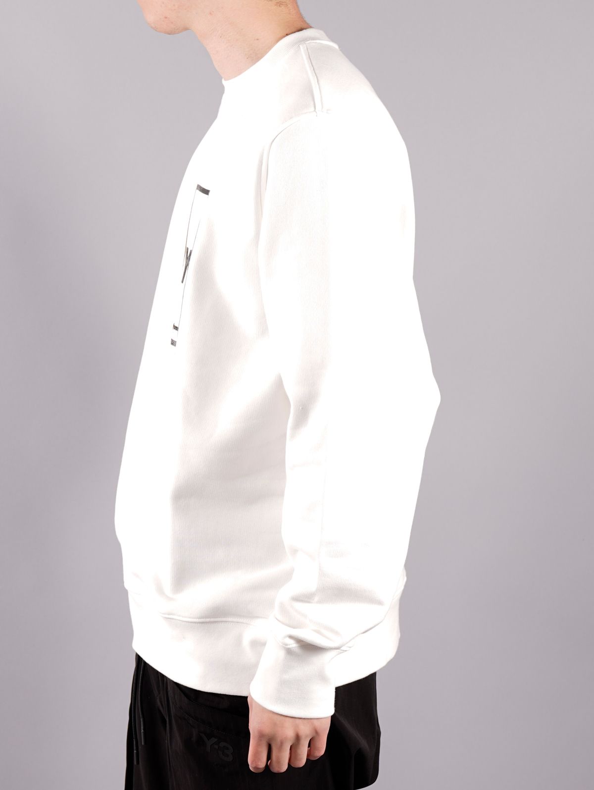 ラスト1点 / U SQUARE LABEL GRAPHIC CREW SWEAT SHIRT / ユニセックス スクエア ラベル グラフィック クルー スウェットシャツ (ホワイト)