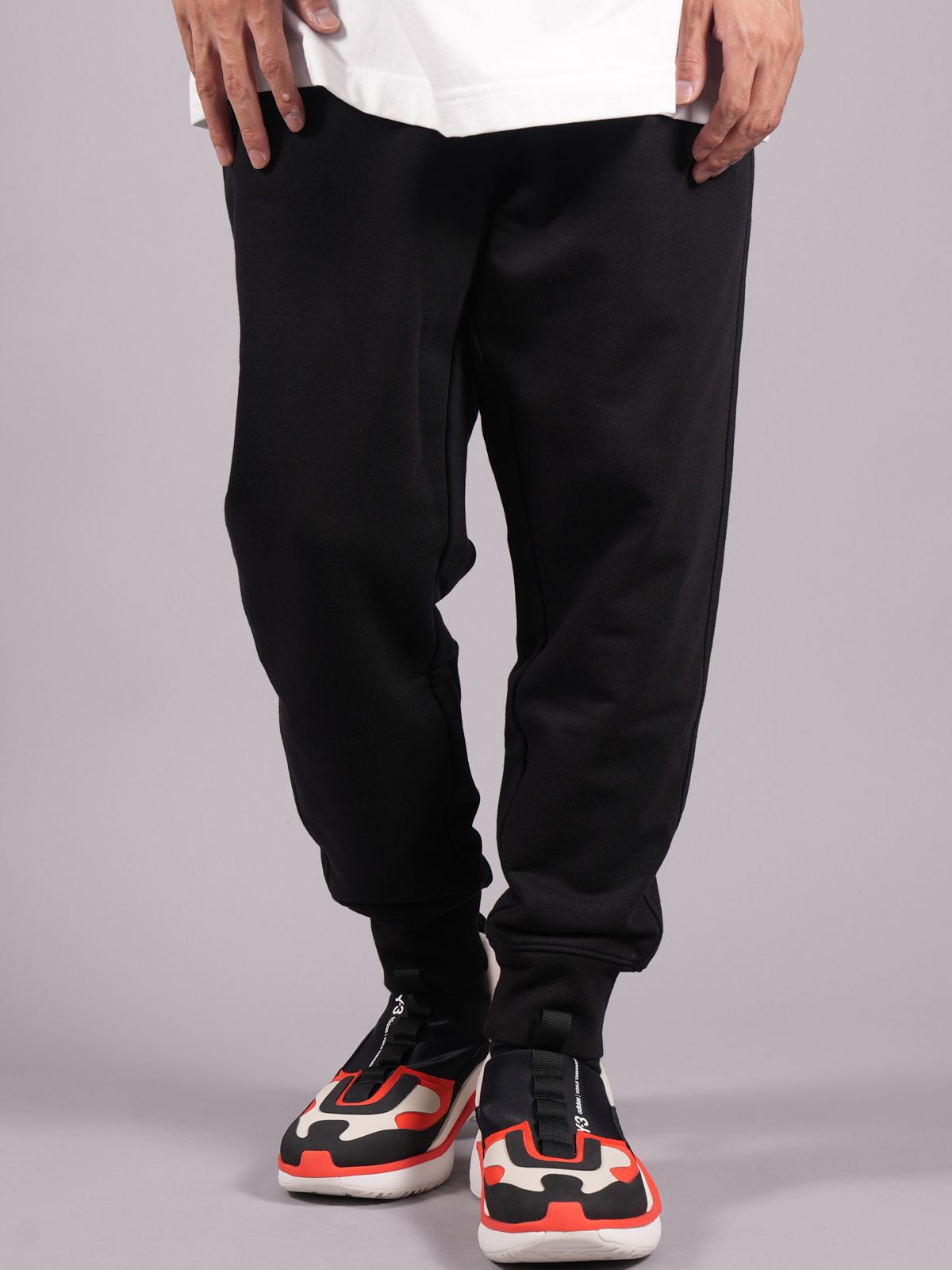 adidas Y-3 Organic Cotton Terry Cuffed Joggers - Black