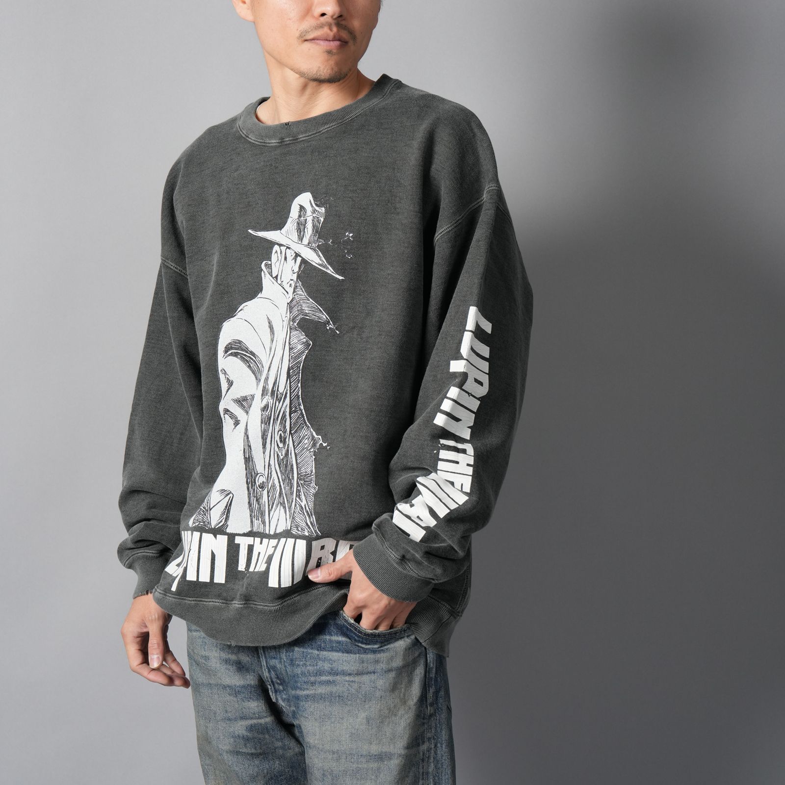 [LUPIN THE IIIRD]  Sweat  (ZENIGATA/LUPIN) / スウェット・トレーナー (ブラック)