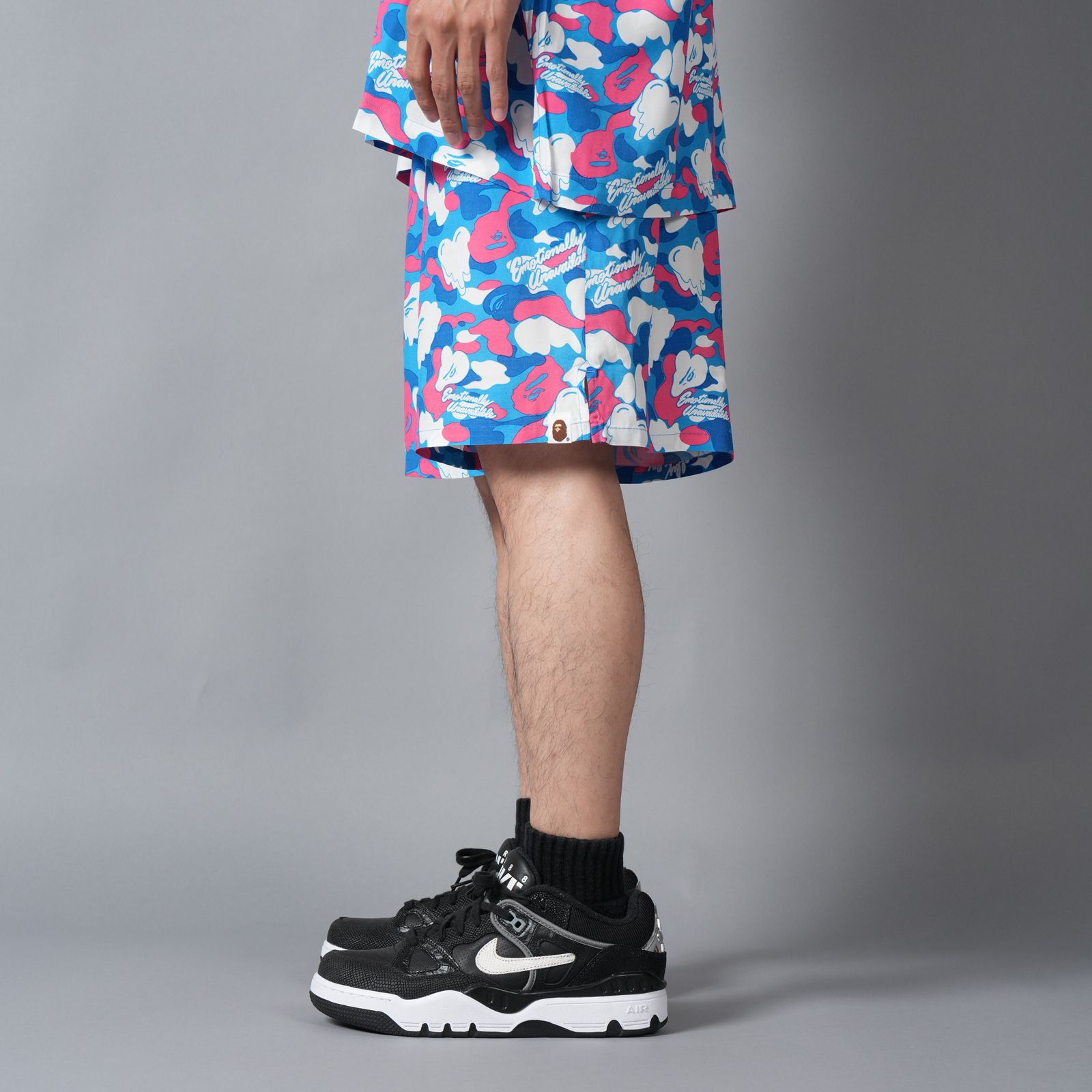 【コラボ】EU-MK8-0000-C06 / EU APE ALOHA SHORTS / BLUE / ショーツ (ブルー)