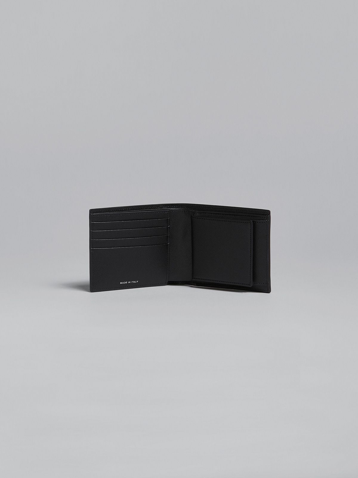 【ラスト1点】サフィアーノカーフレザー 2つ折りウォレット / 財布 / ブラック・ブルー / TRUNK COLLECTION / メンズ / プレゼント