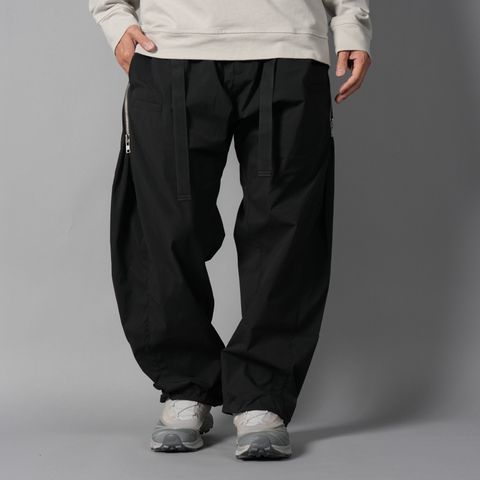 P63-E  / ENCAPSULATED NYLON DRAWCORD PANT [ストレートフィット](ブラック)