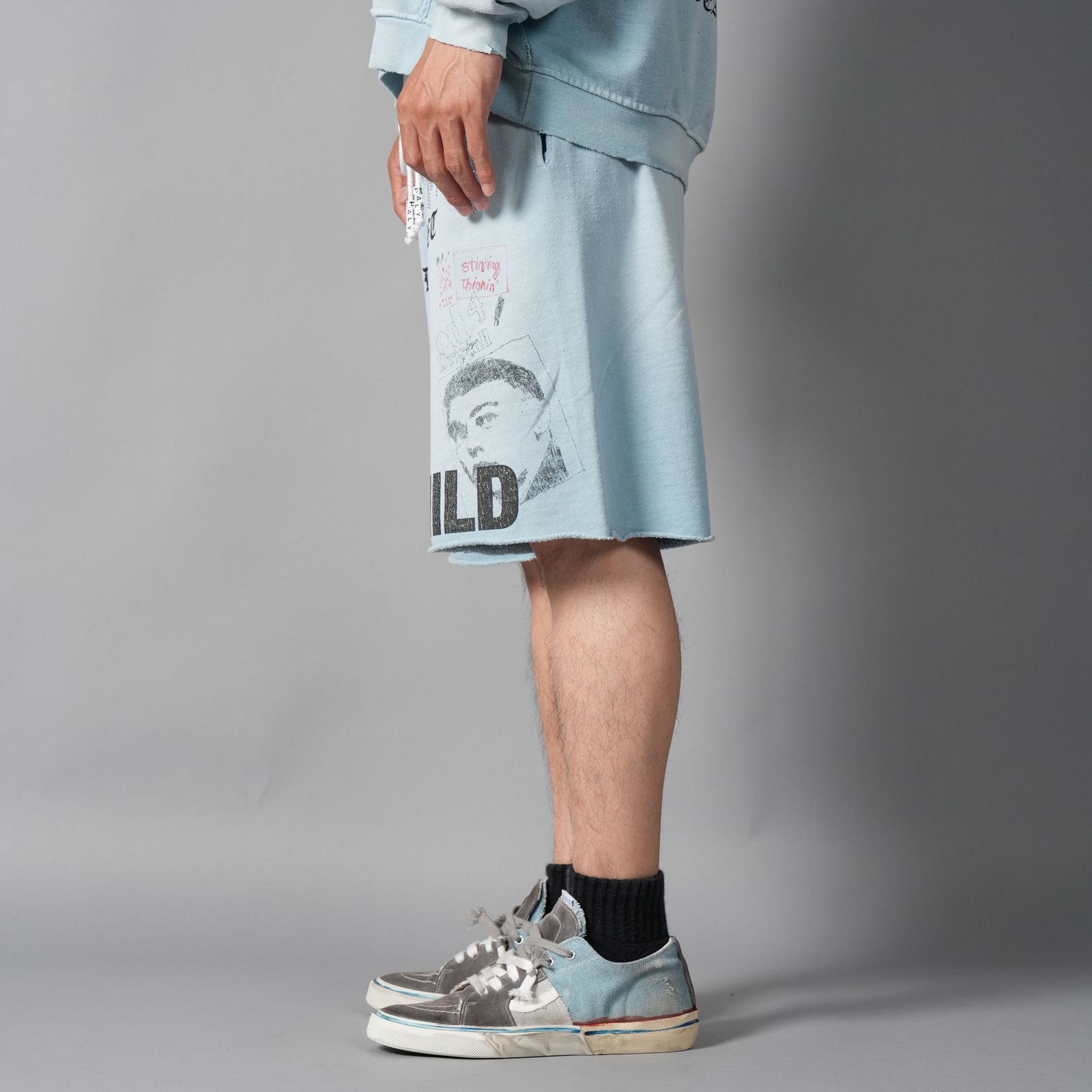 BOBBY DRISCOLL SWEAT SHORT / スウェットショーツ (ブルー)