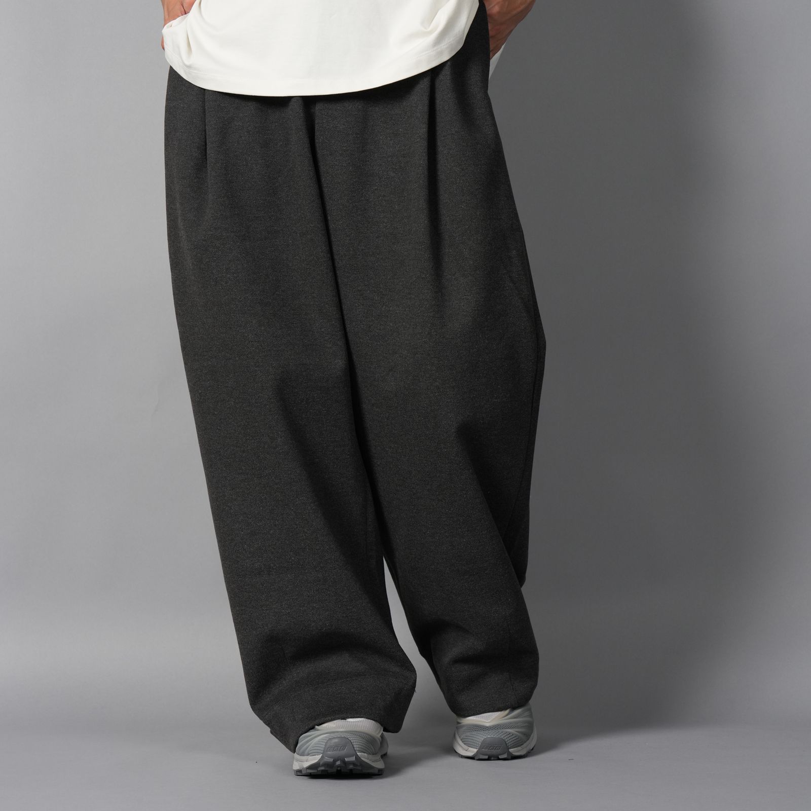 PULL ON PANT / プルオンパンツ (チャコールツィード)