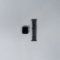 レザーハイブリッドバンド Dバックル for Apple Watch (ブラック)