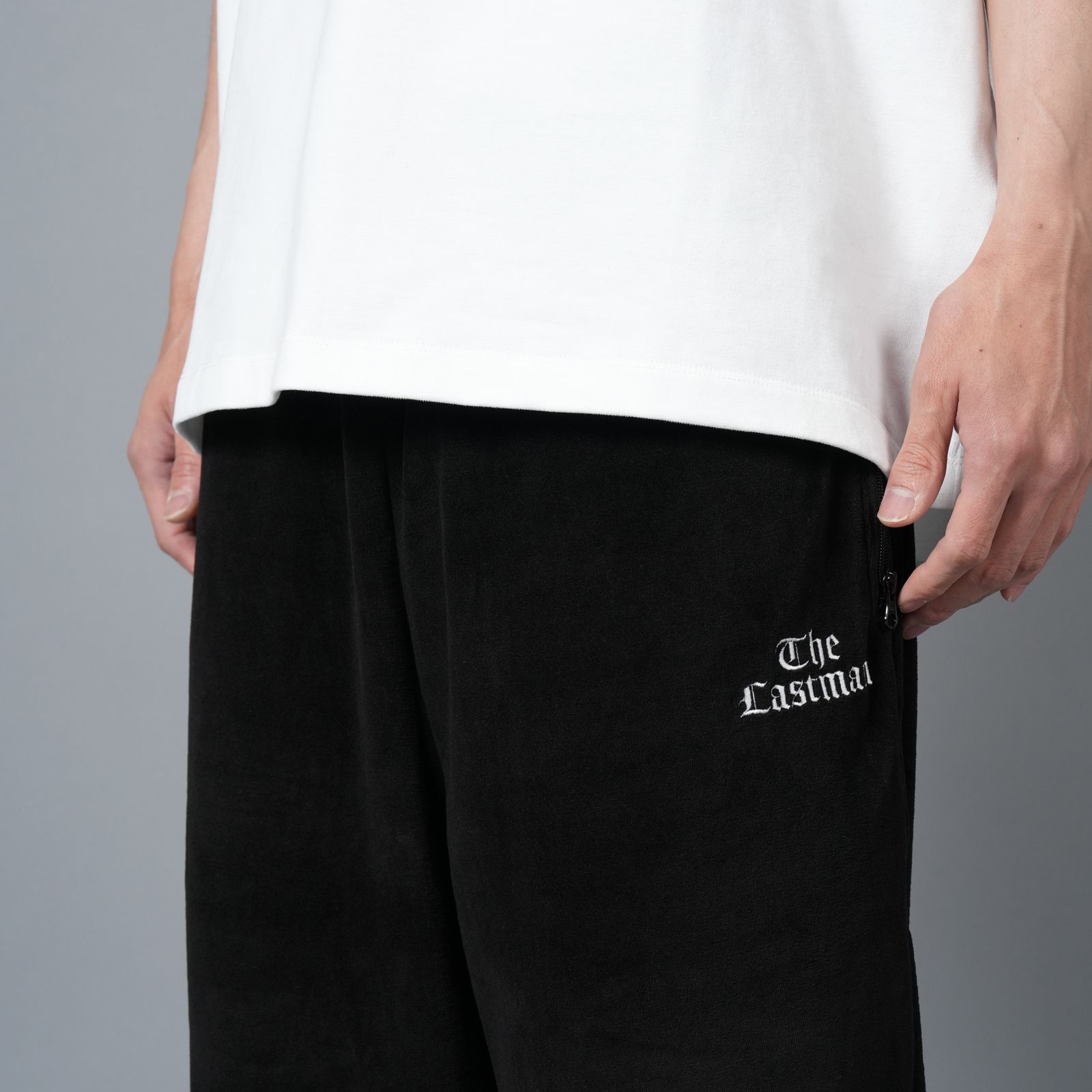 【ラスト1点】VELOUR TRACK PANTS / ベロア トラックパンツ (ブラック)