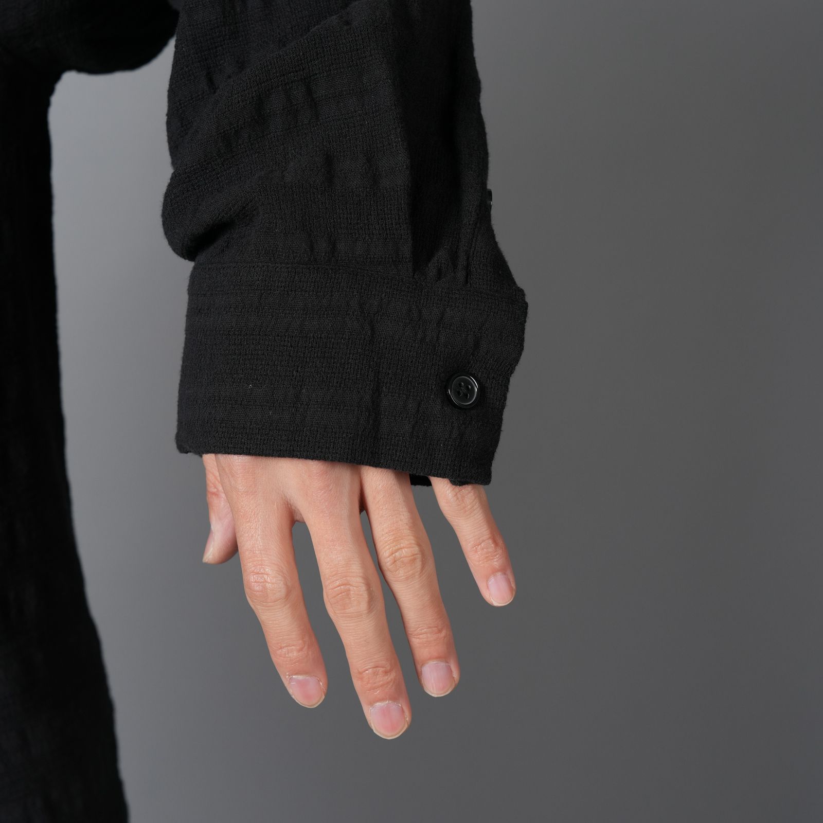 MAXI SHIRT / ロングスリーブシャツ (ブラック)