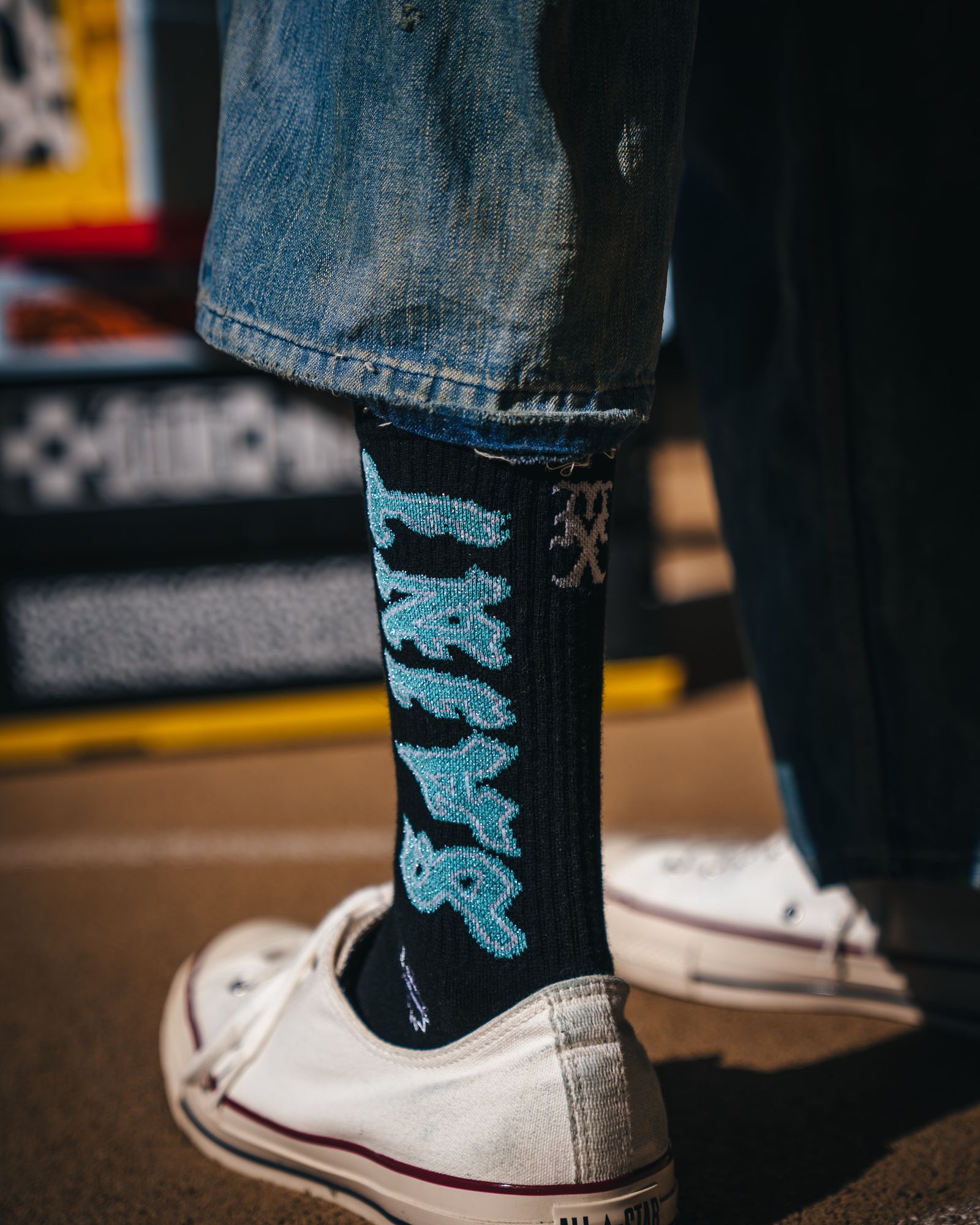 SM-MK8-0000-111 / SOCKS / SAINT/ BLACK+BLUE / ソックス  (ブラック/ブルー)